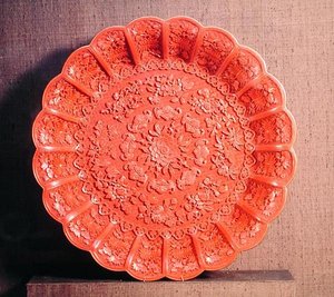 Round dish by Chinese School